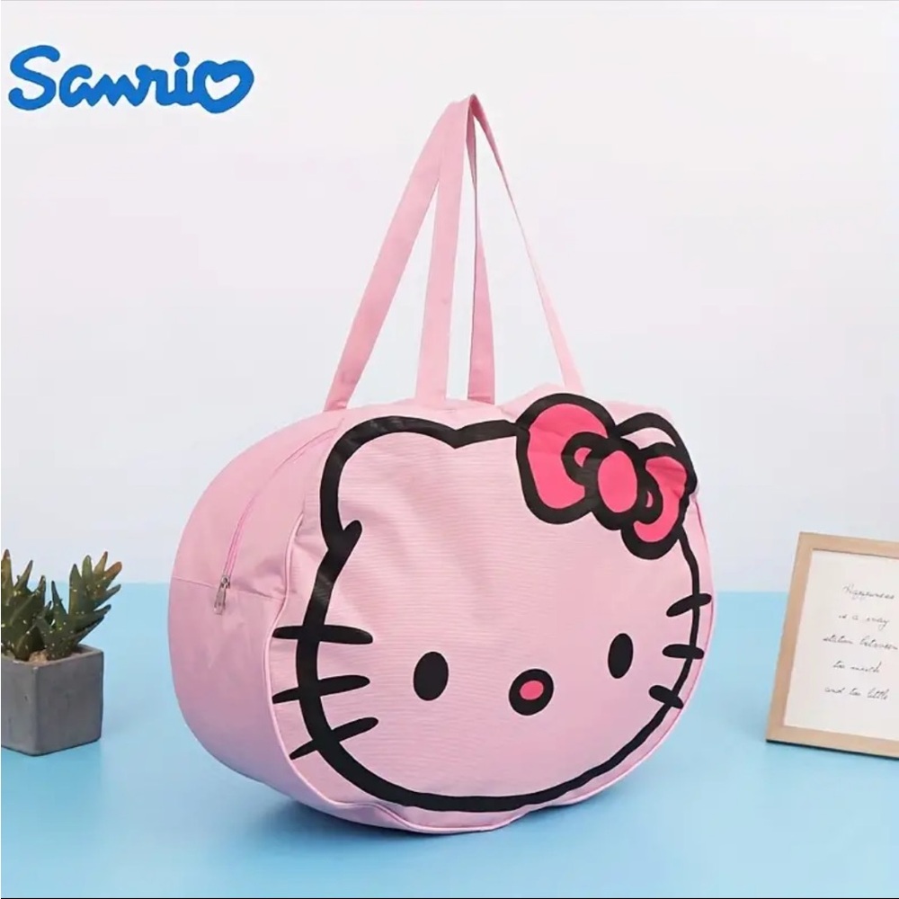 Pink Hello Kitty Tote Duffle Bag, Hello Kitty Purse, Hello Kitty Cat Bag